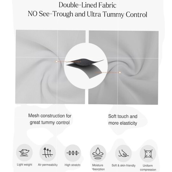 Popilush Womens Shapewear Bodysuit Large Black Tummy Control Snap Closure - Picture 4 of 8